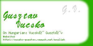 gusztav vucsko business card